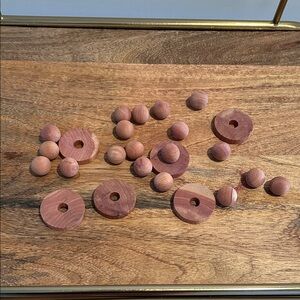 Bag of cedar balls and discs